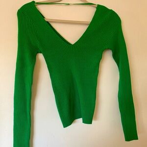 V Neck or Off the Shoulder Green Long Sleeve 💚